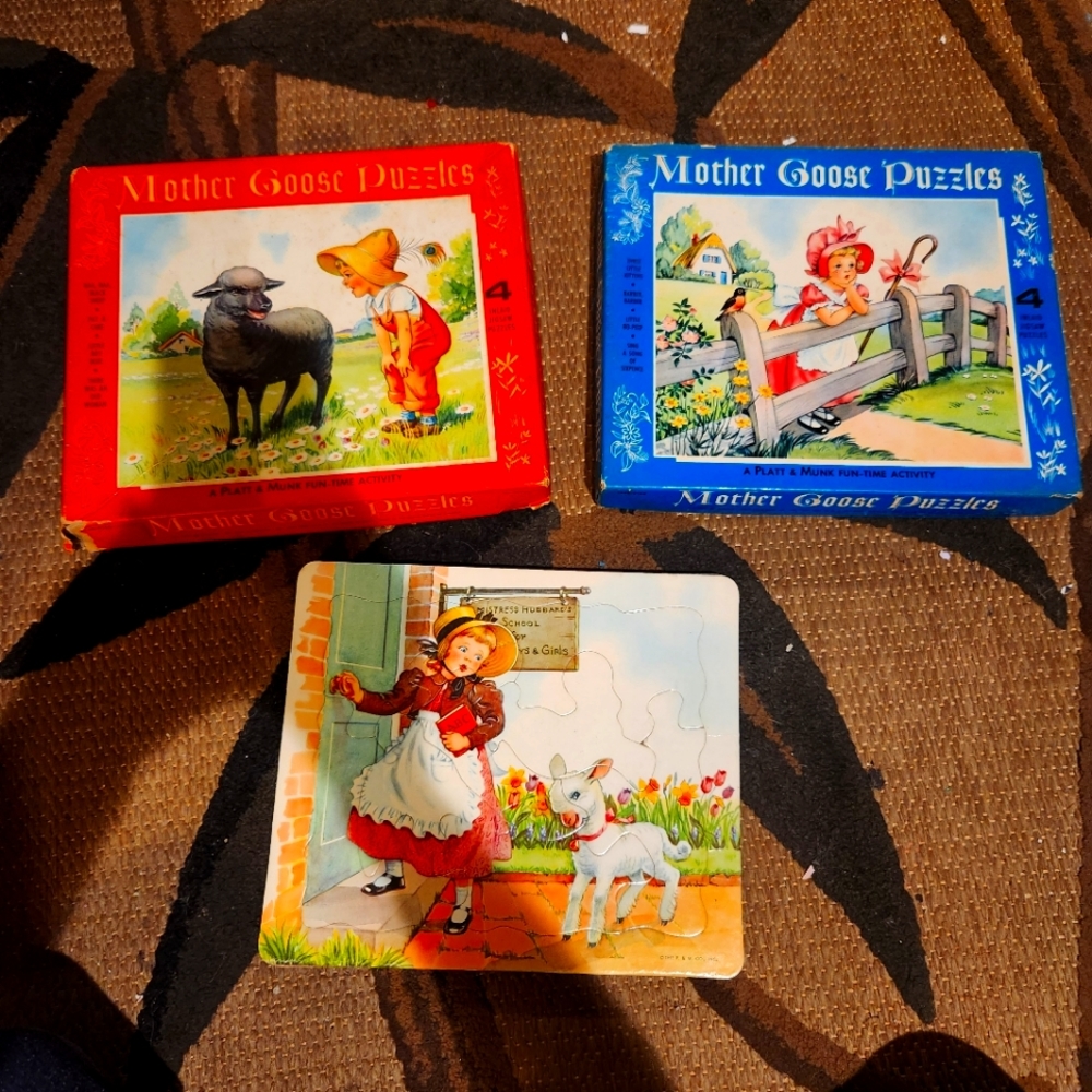 Nursery Rhyme Puzzles Vintage 1954